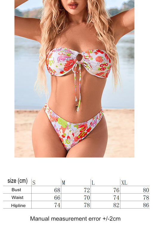 Multicolor Floral Print Bikini
