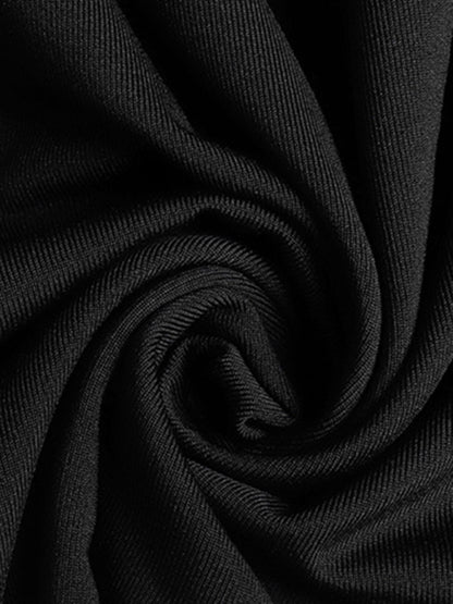 Contrast Stitching Long Sleeve Dress kakaclo