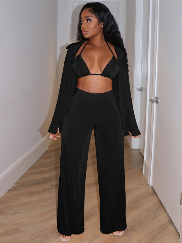 Fashionable Casual Velvet Warm 3-piece Set kakaclo