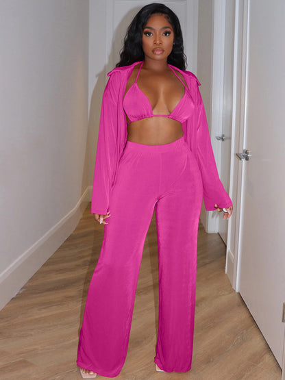 Fashionable Casual Velvet Warm 3-piece Set kakaclo