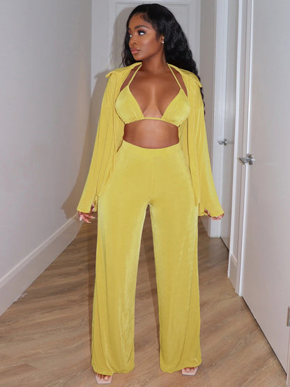 Fashionable Casual Velvet Warm 3-piece Set kakaclo