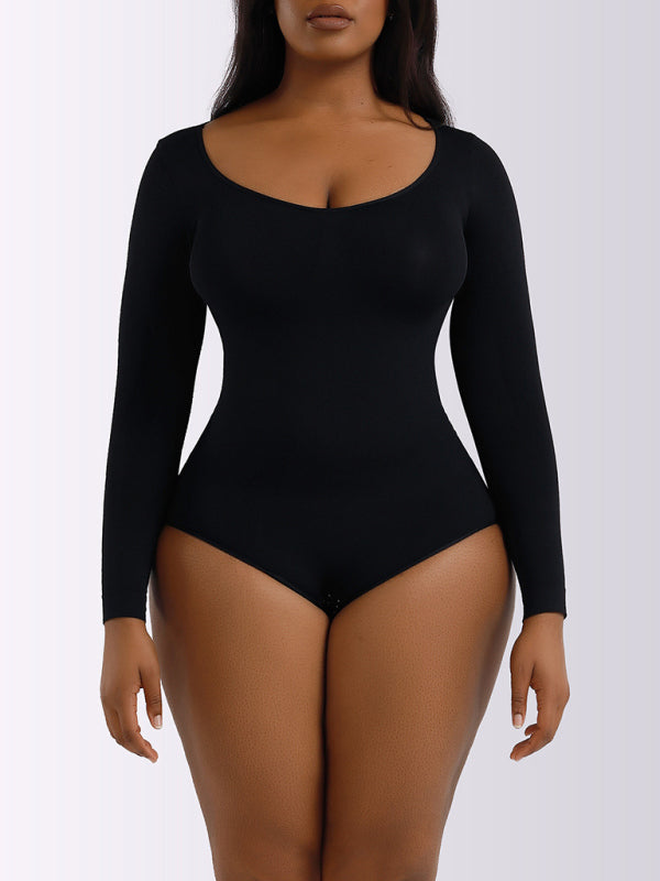 Belly Lifting Buttocks Shaping Long Sleeved Body Suit kakaclo