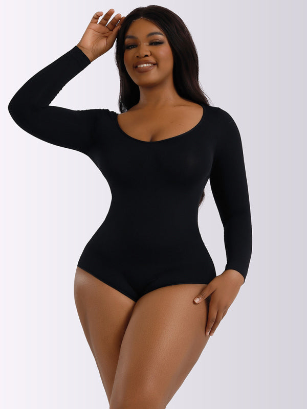 Belly Lifting Buttocks Shaping Long Sleeved Body Suit kakaclo