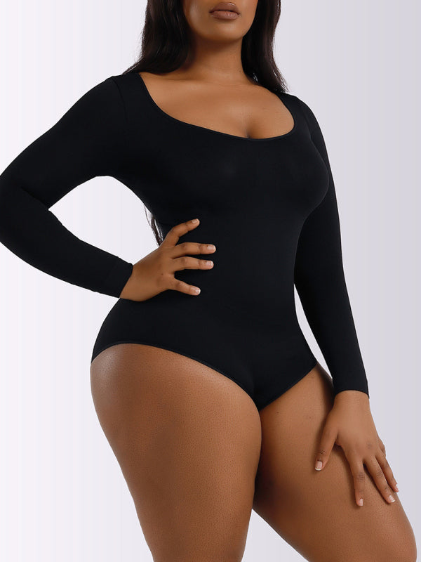 Belly Lifting Buttocks Shaping Long Sleeved Body Suit kakaclo