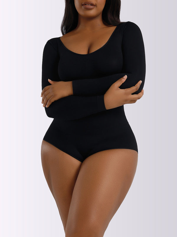 Belly Lifting Buttocks Shaping Long Sleeved Body Suit kakaclo