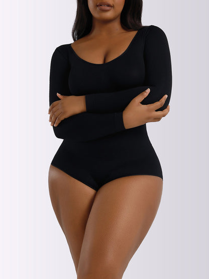 Belly Lifting Buttocks Shaping Long Sleeved Body Suit kakaclo