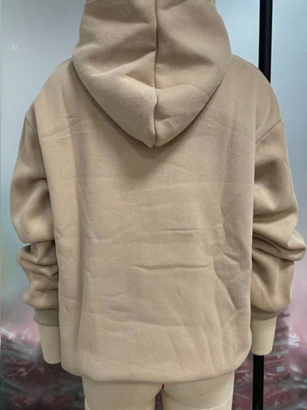 Long Sleeve Lettering And Graphics Hoodie kakaclo