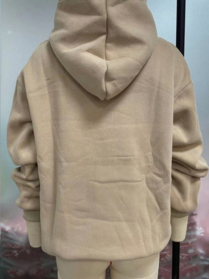 Long Sleeve Lettering And Graphics Hoodie kakaclo