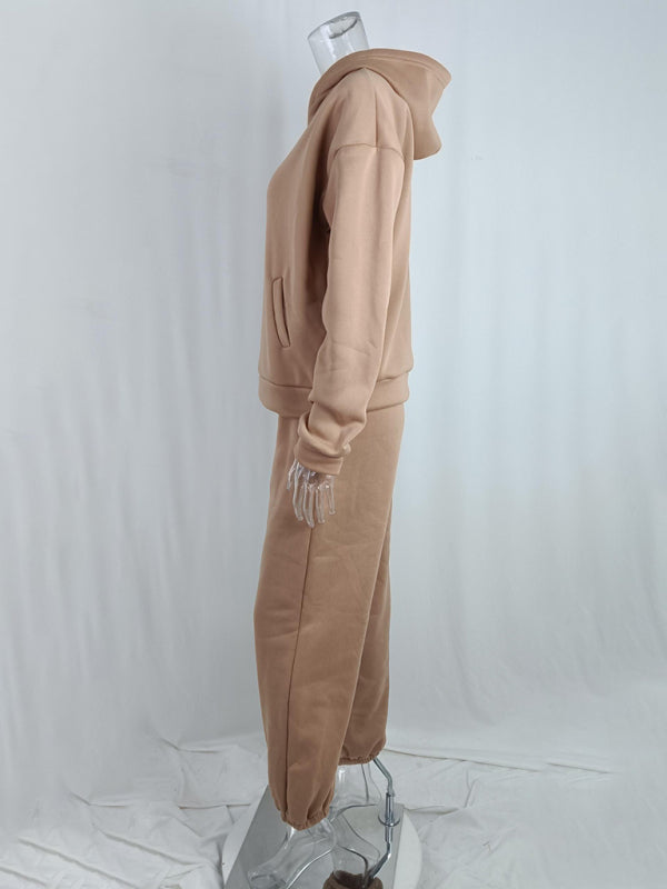 Solid Color Casual Fashion Jogger Set kakaclo