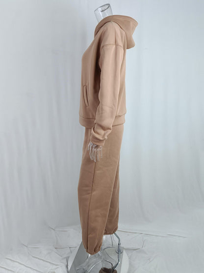 Solid Color Casual Fashion Jogger Set kakaclo