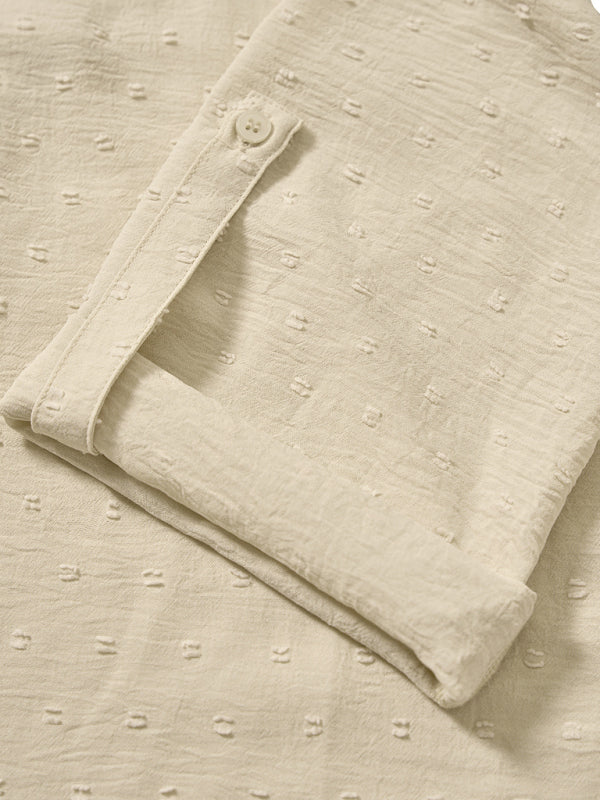 Solid Color Loose V-neck Three-quarter Sleeve Top kakaclo