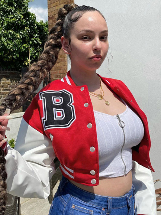 Cropped Baseball Jacket