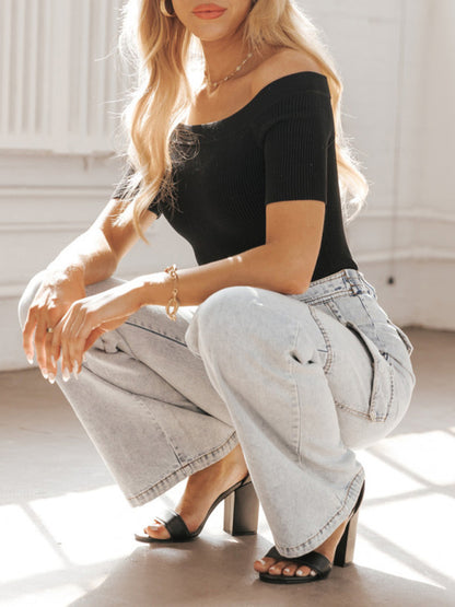 Classic Multi Pockets Cargo Jeans kakaclo