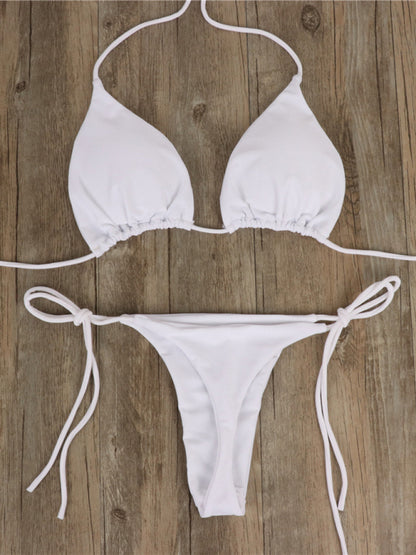 Solid Color Strap Bikini