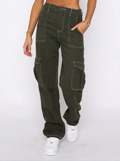 Casual Inverse Stitch Denim Jeans