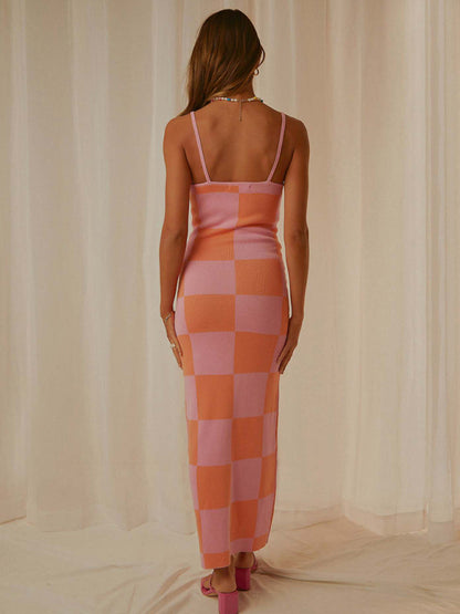 Printed Body-Con Midi Dress