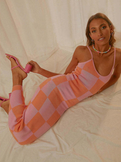 Printed Body-Con Midi Dress