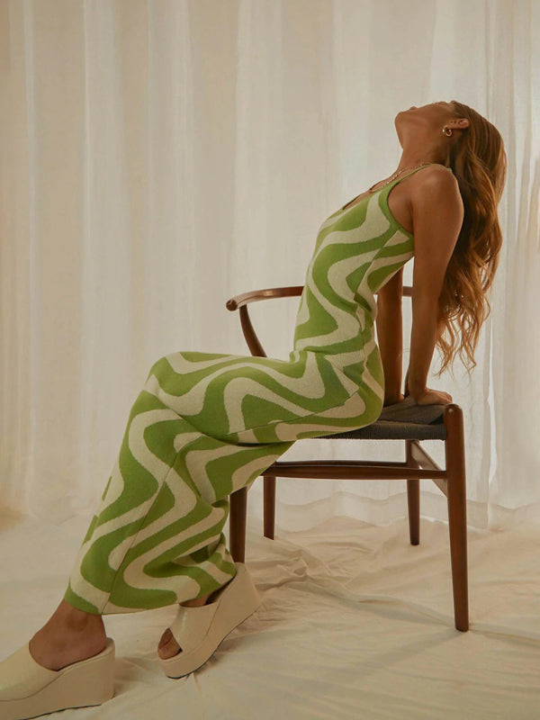 Printed Body-Con Midi Dress