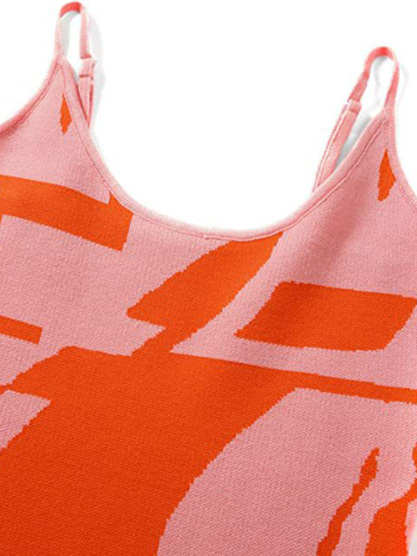 Printed Body-Con Midi Dress