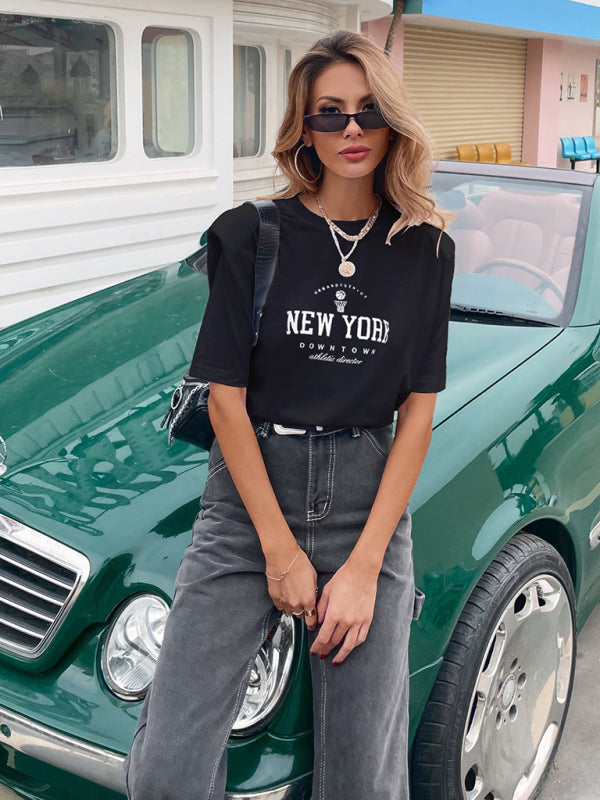 New York Short Oversized Sleeve T-Shirt kakaclo