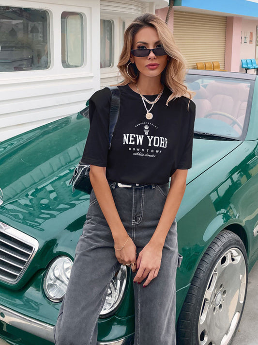 New York Short Oversized Sleeve T-Shirt kakaclo