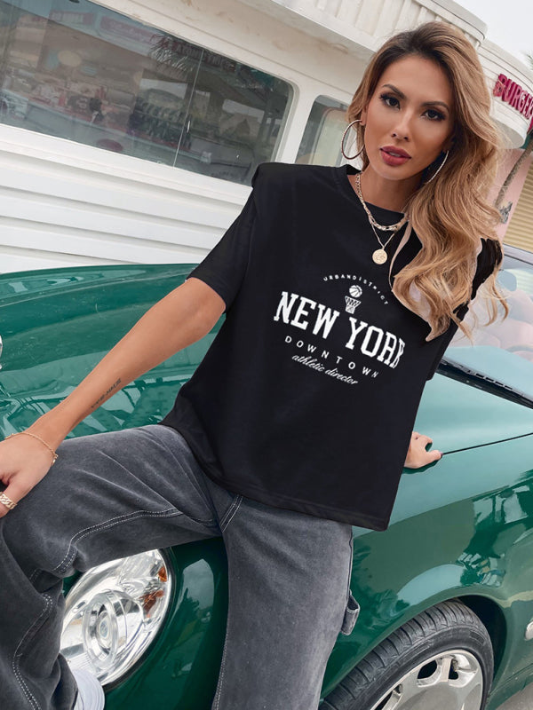 New York Short Oversized Sleeve T-Shirt kakaclo