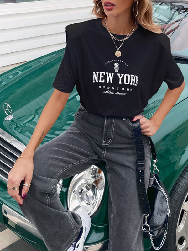 New York Short Oversized Sleeve T-Shirt kakaclo