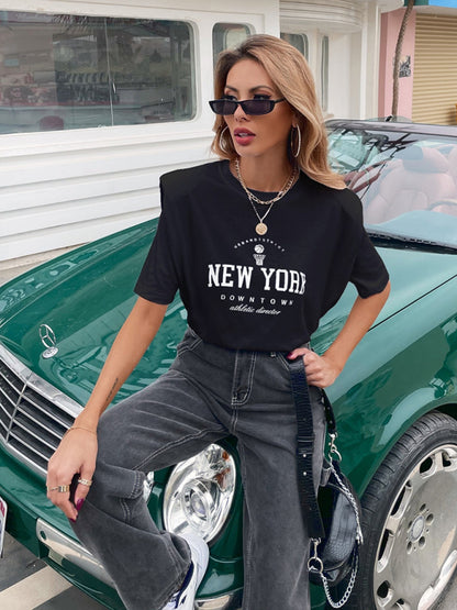 New York Short Oversized Sleeve T-Shirt kakaclo