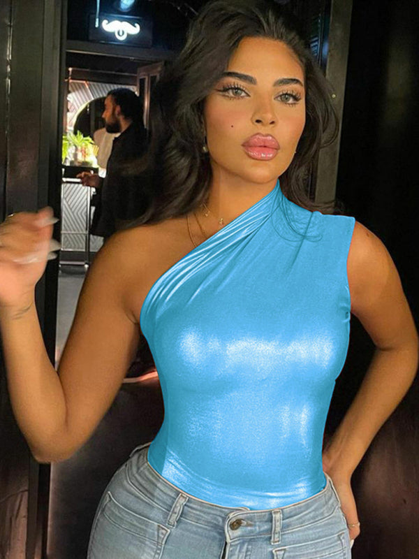 Futuristic Sleeveless Bodysuit kakaclo