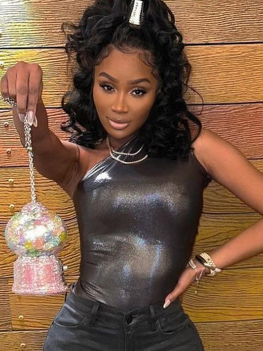 Futuristic Sleeveless Bodysuit kakaclo