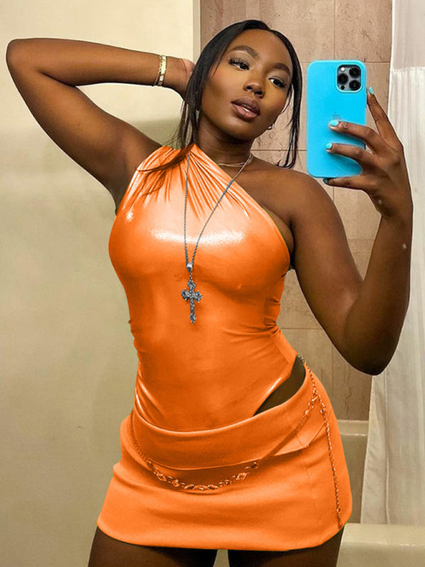Futuristic Sleeveless Bodysuit kakaclo