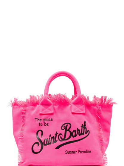 Handmade Tassel Handbag Fashion Print Denim Tote Bag