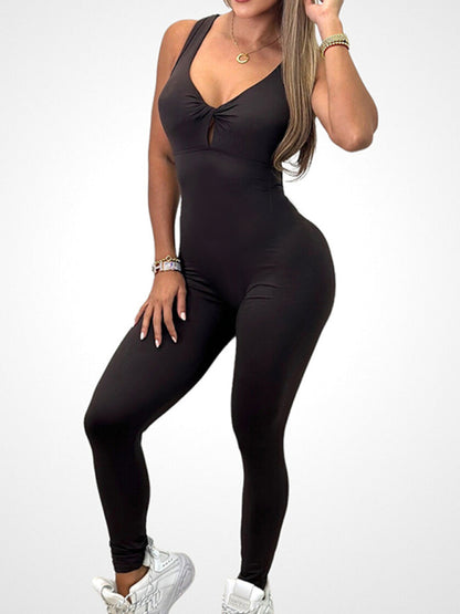 Backless Active Yoga Jumpsuit kakaclo