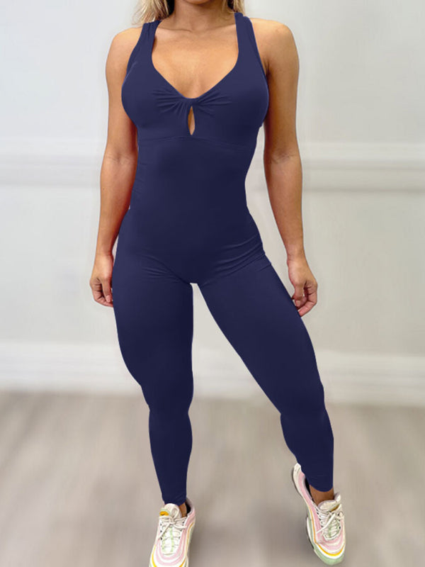 Backless Active Yoga Jumpsuit kakaclo