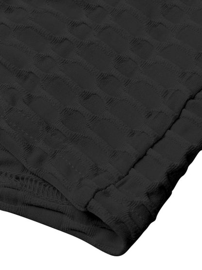 Solid Color Texture Freestyle Romper